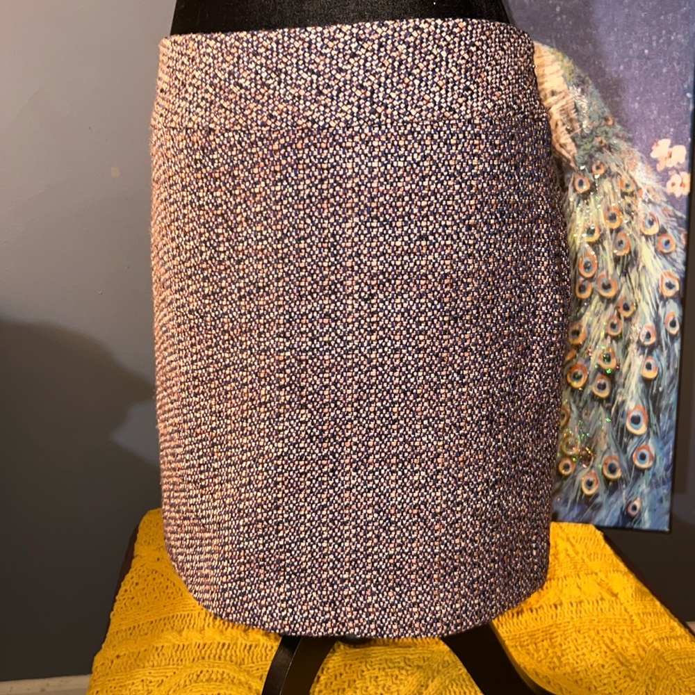 Loft Size 4 Pink Tweed Mini Skirt